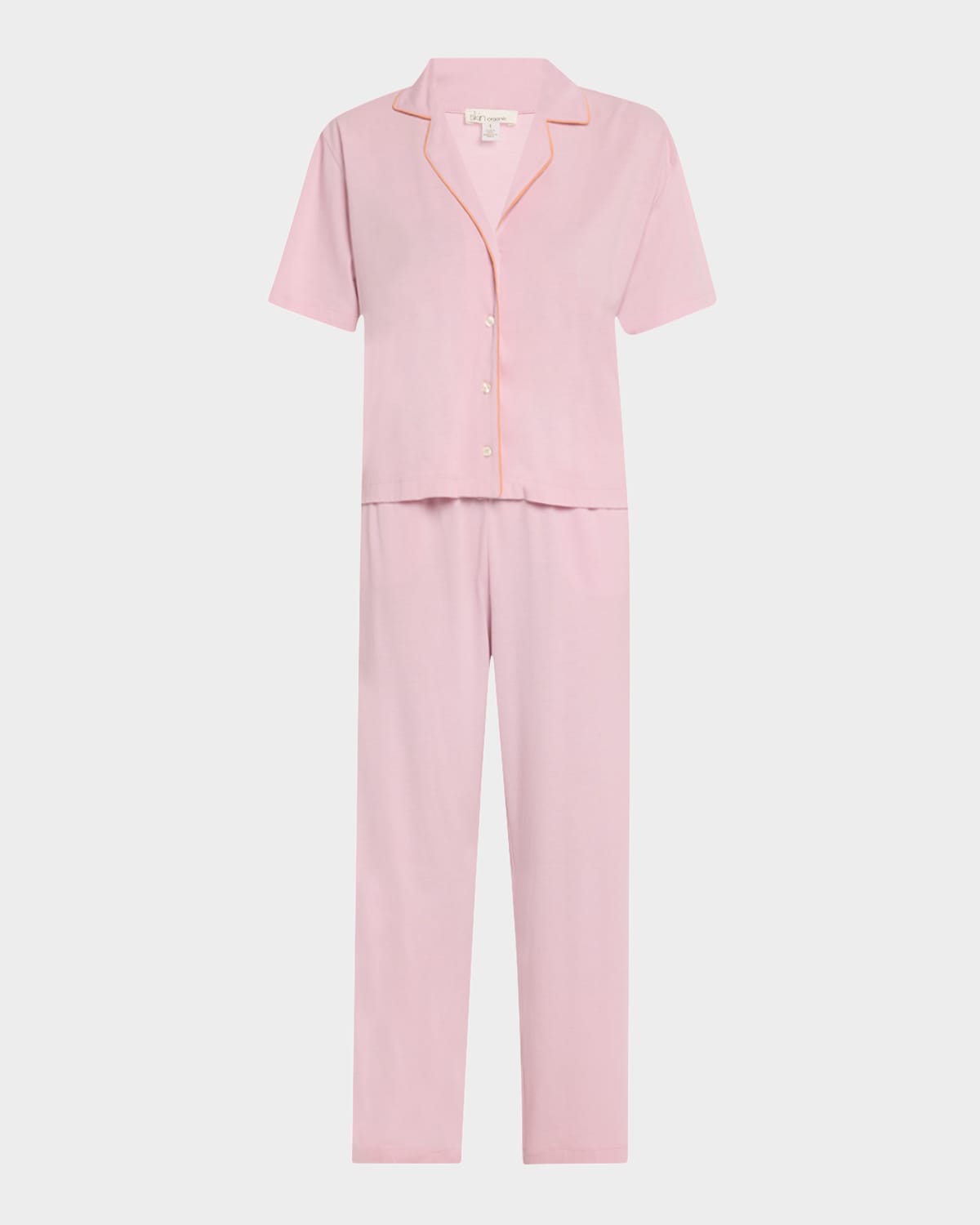 SKIN CECILY CROPPED PIMA COTTON JERSEY PAJAMA SET 