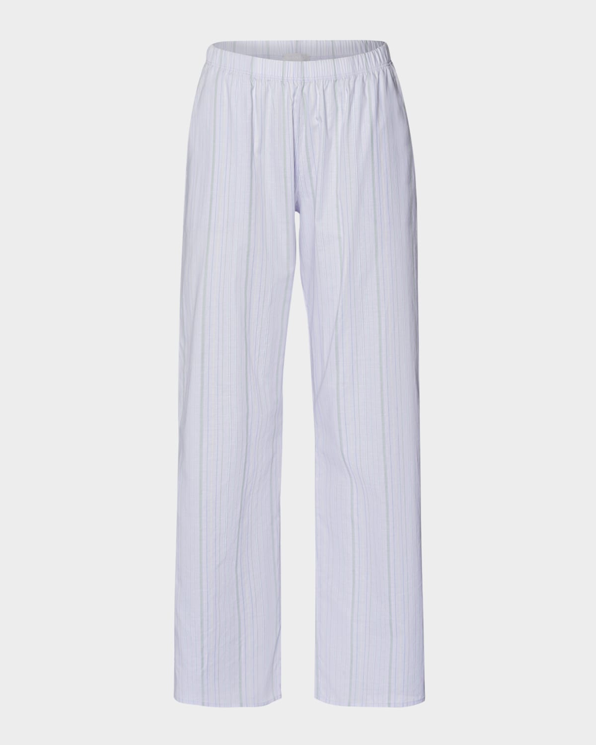 Striped Straight-Leg Cotton Lounge Pants