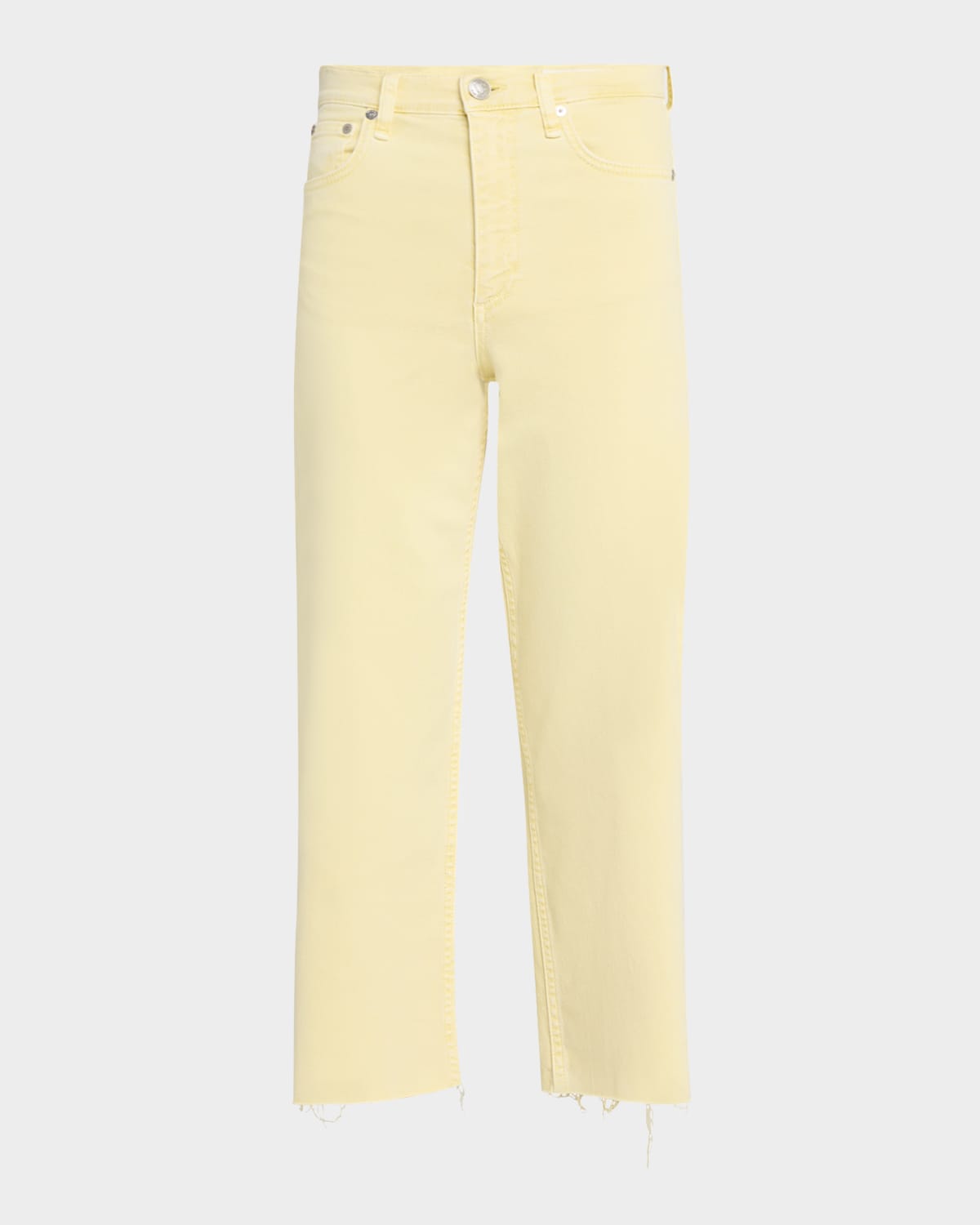 Shop Rag & Bone Andi High-rise Wide-leg Ankle Jeans In Pastelylw