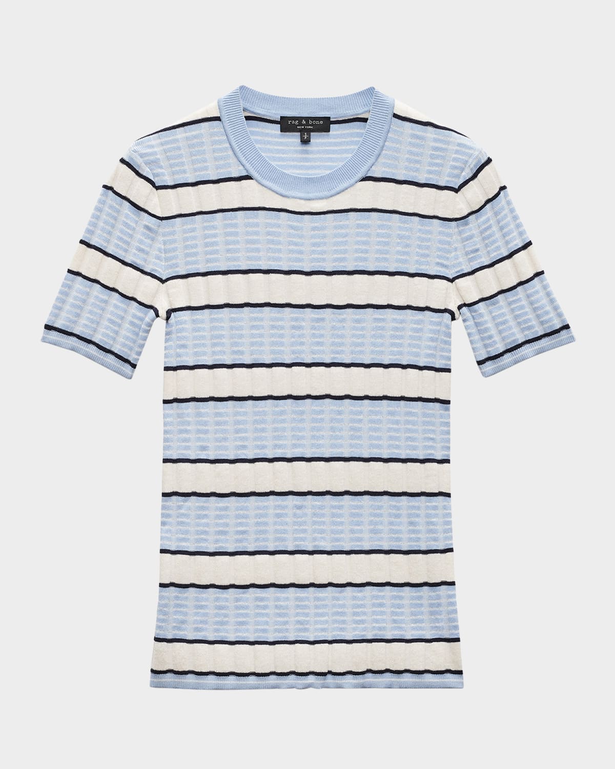 Rag & Bone Eloise Stripe Short-sleeve Tee In Ltblumult