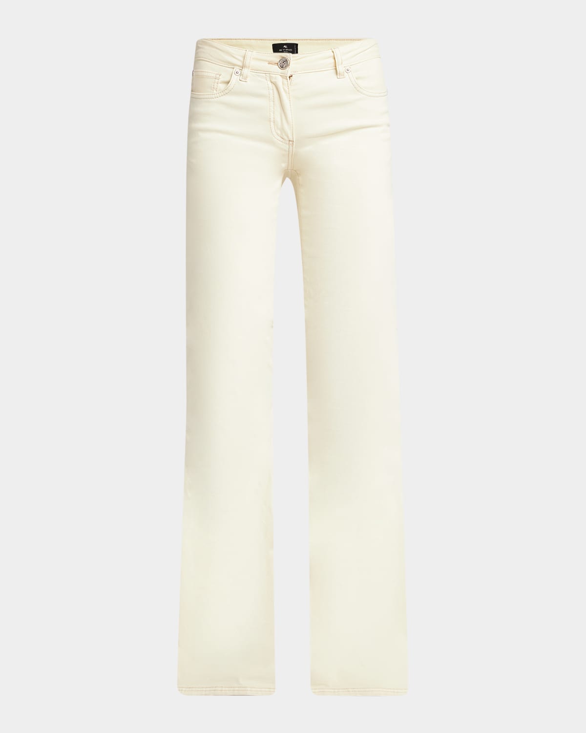ETRO MID-RISE SOFT DENIM FLARE JEANS 