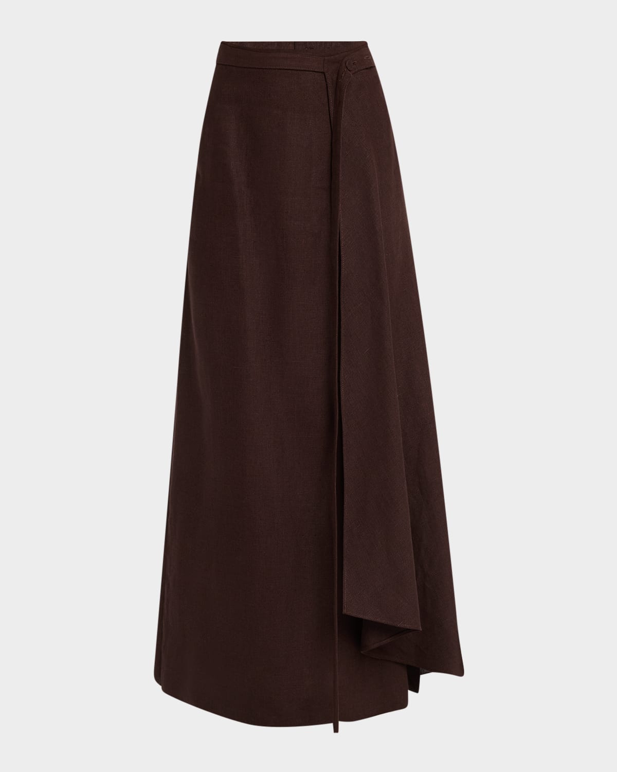 Bruna Wrap Linen Skirt
