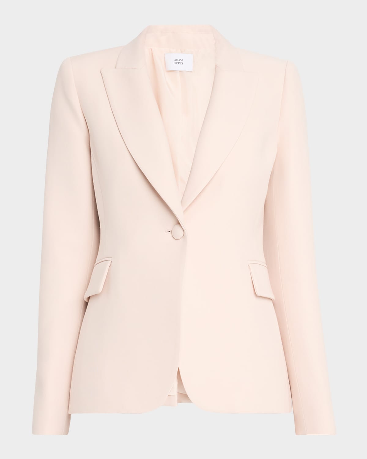 Logan One-Button Wool Silk Jacket