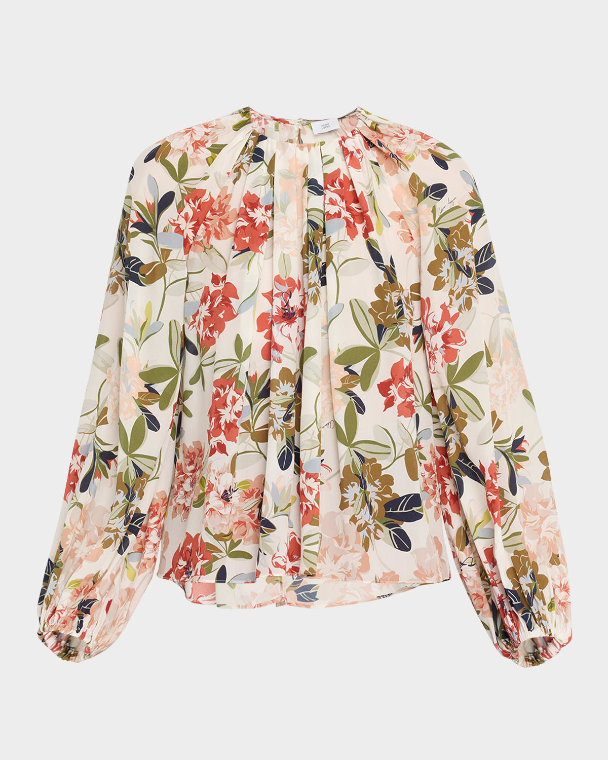 Lottie Floral-Print Crepe De Chine Top