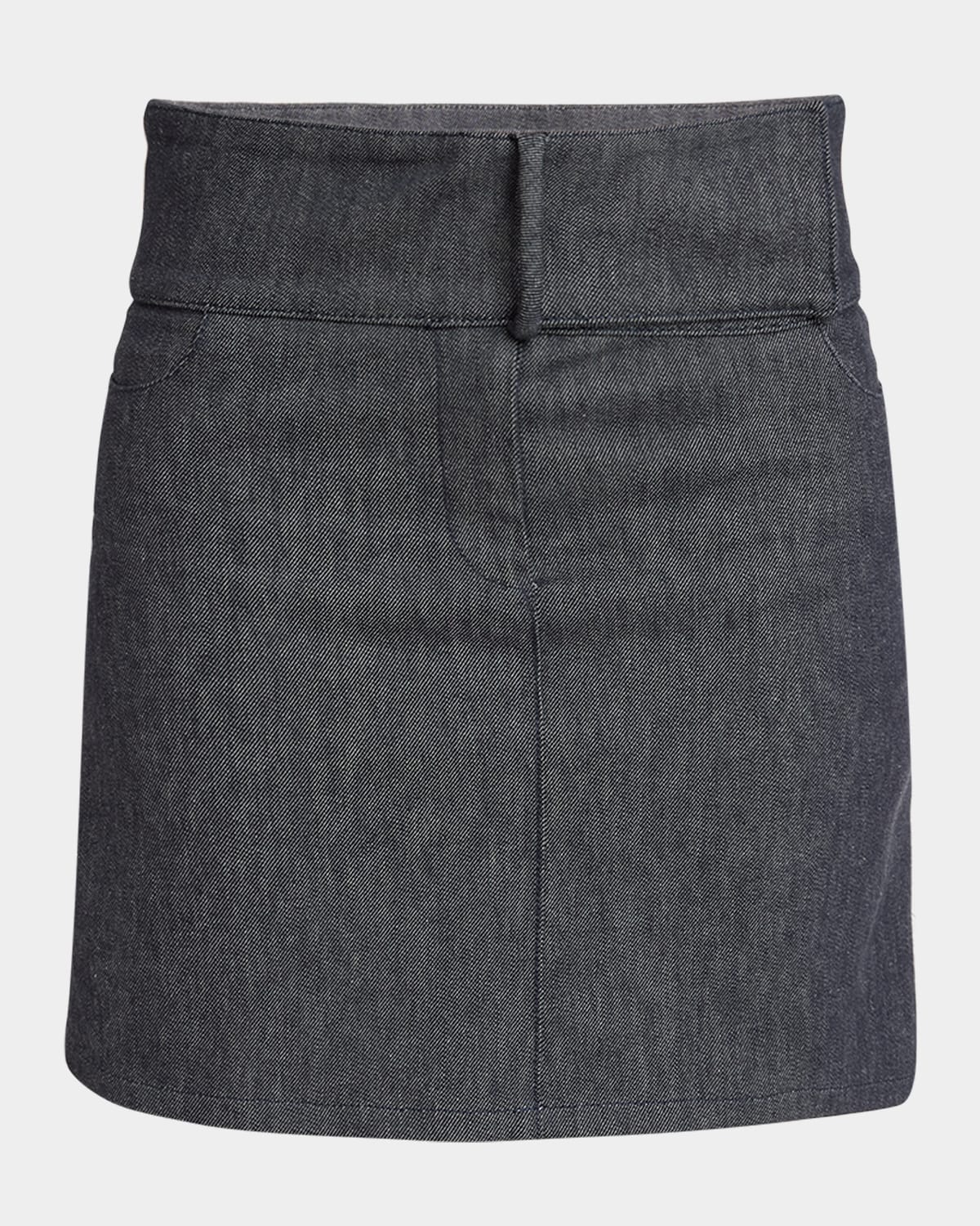 Shop Courrèges Belted Denim Mini Skirt