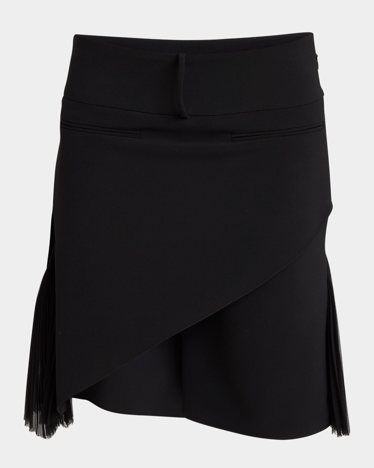 Courrèges Asymmetric Infinity Pleats Crepe Skirt