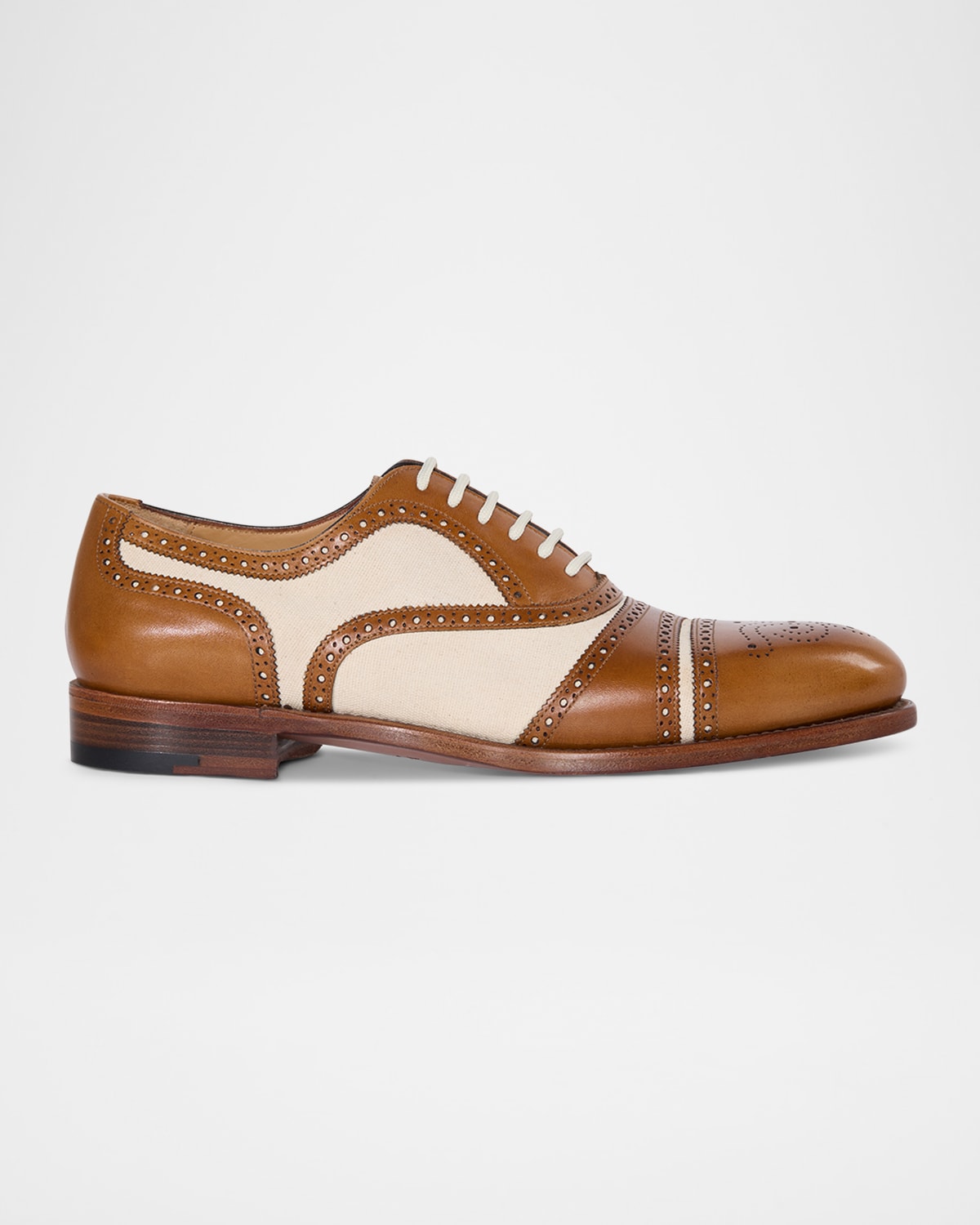 Men's Specter Canvas and Brogue Leather Derby Shoes
