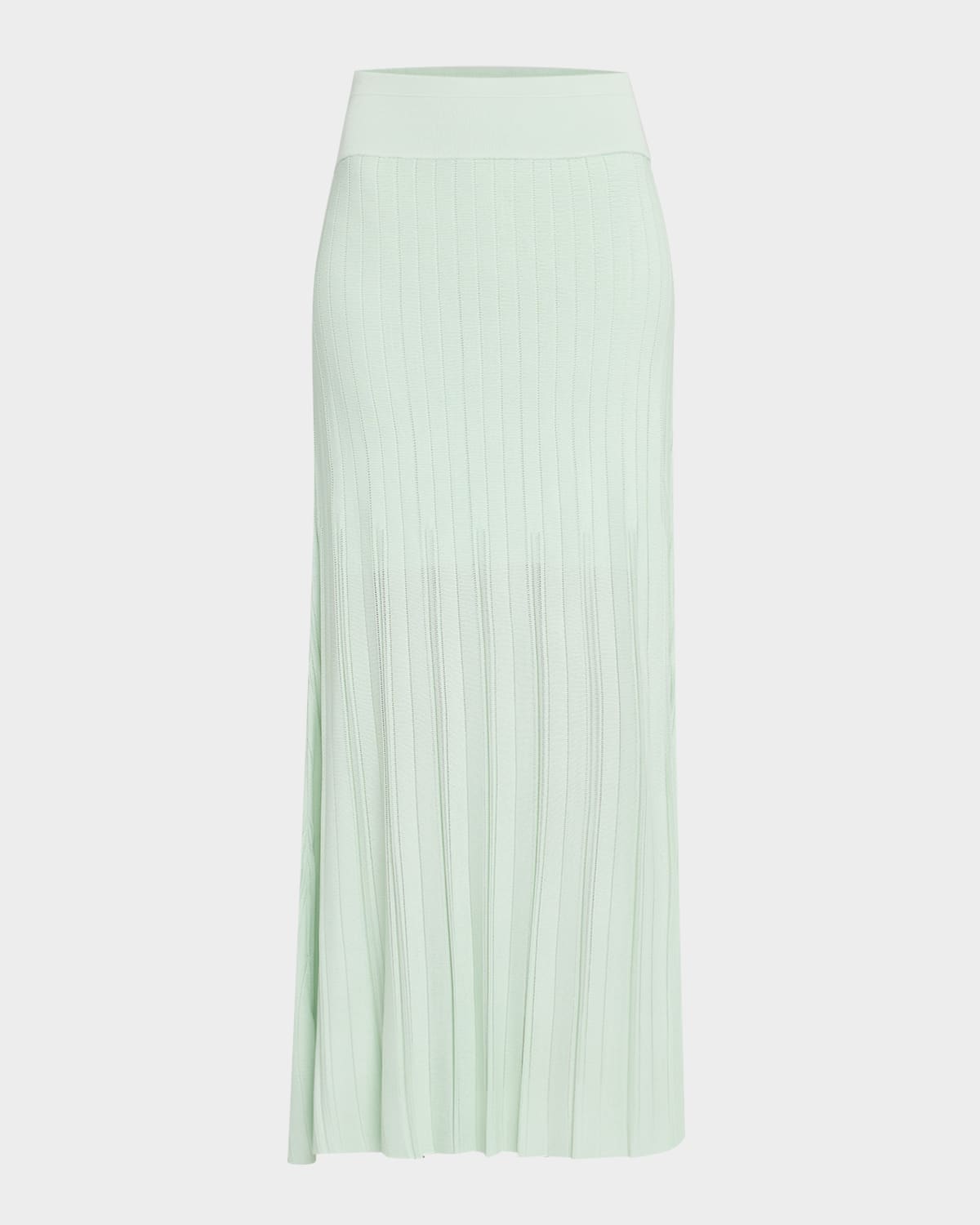 Variegated Pleated Midi Skirt