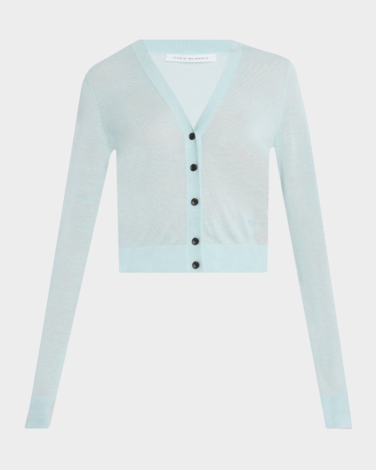 V-Neck Shrunken Cashmere Cardigan