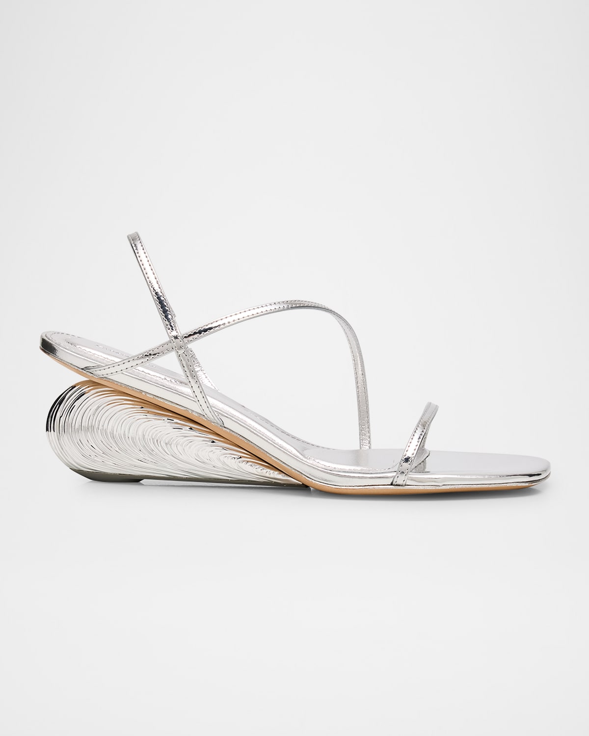 Bridget Metallic Wedge Strappy Sandals
