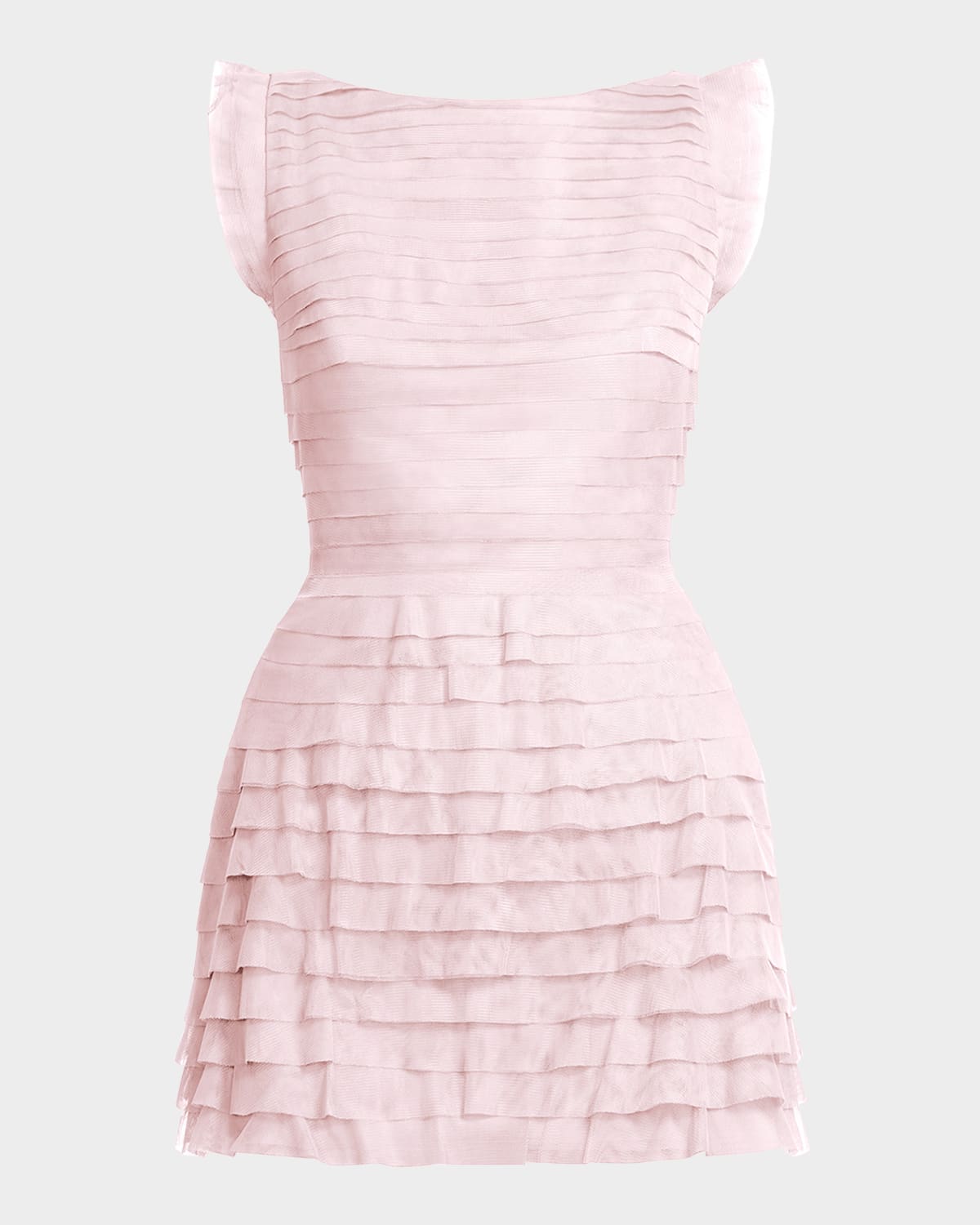 Sleeveless Tiered Tulle Mini Dress