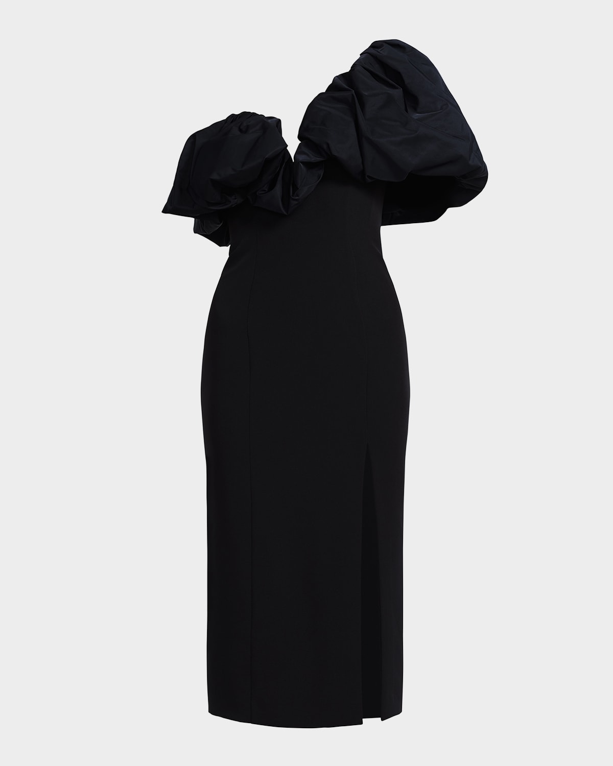 Bcbgmaxazria Puff-embellished Bodycon Cady Midi Dress