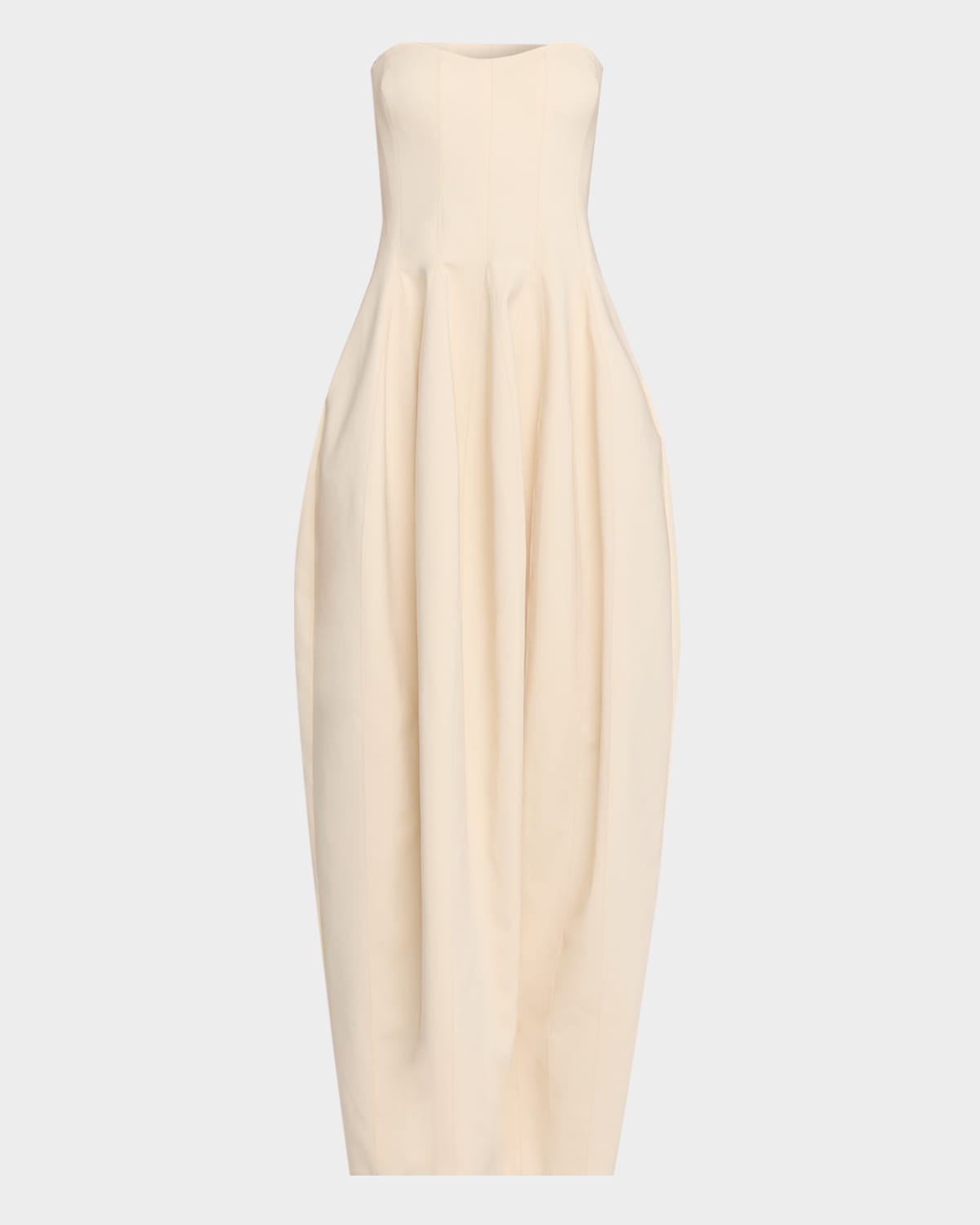 Bcbgmaxazria Strapless Barrel Maxi Dress In Sand