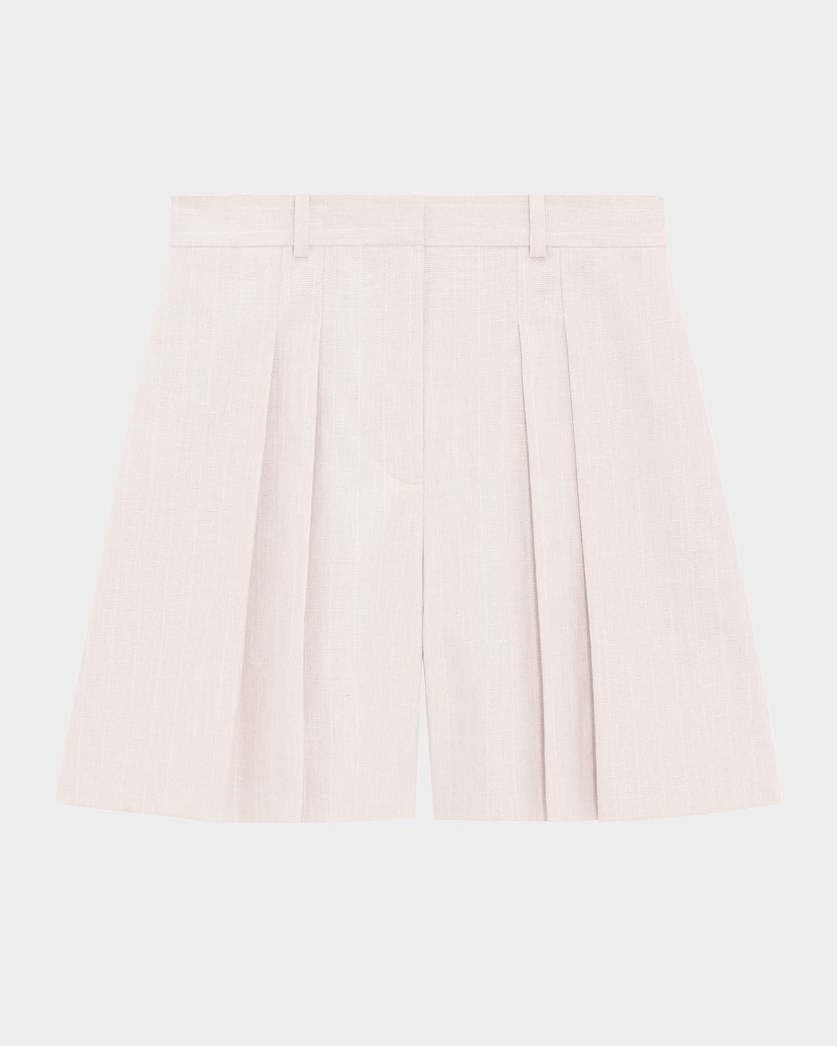 Theory Pleated Front Shorts In Sand Multi