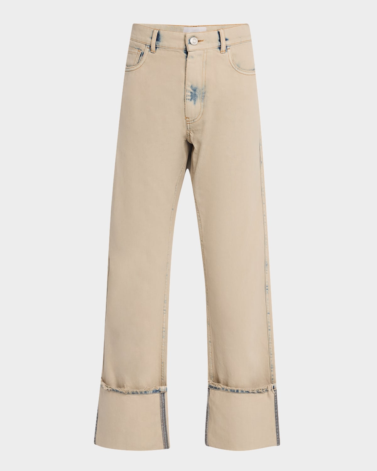 Boyfriend Denim Straight-Leg Crop Pants
