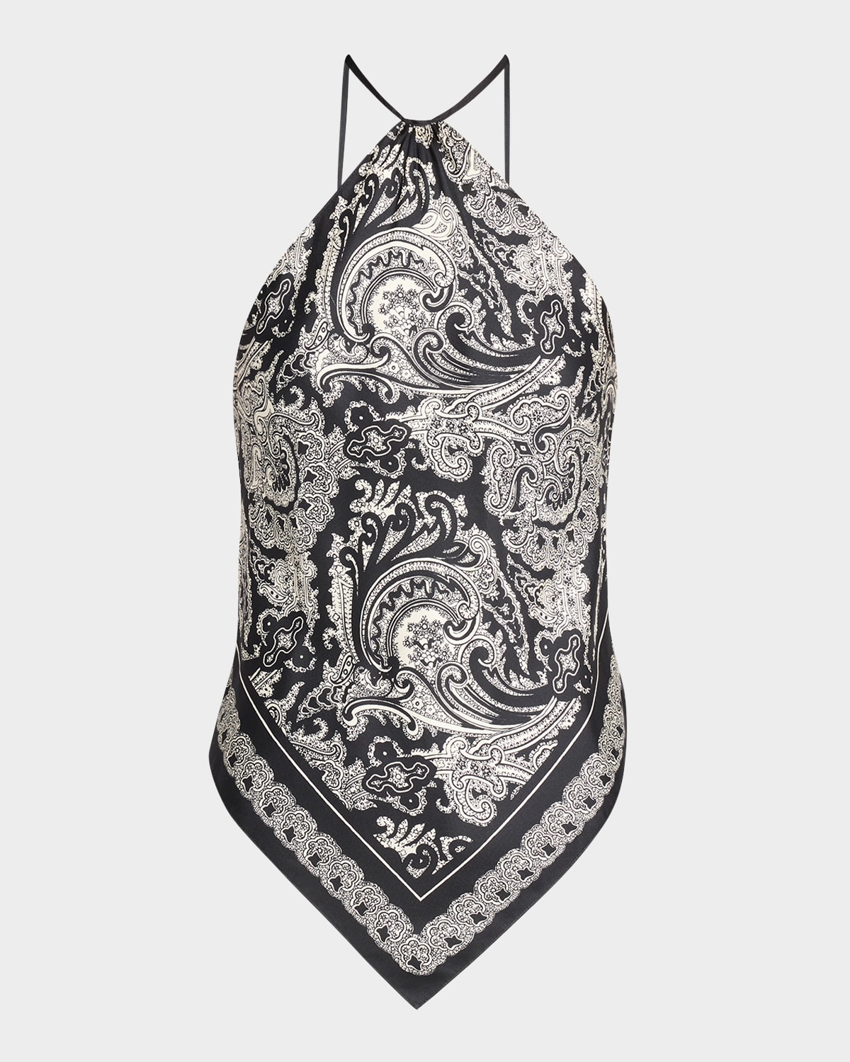 Nili Lotan Audrey Paisley-print Silk Scarf Cami Top In Multi