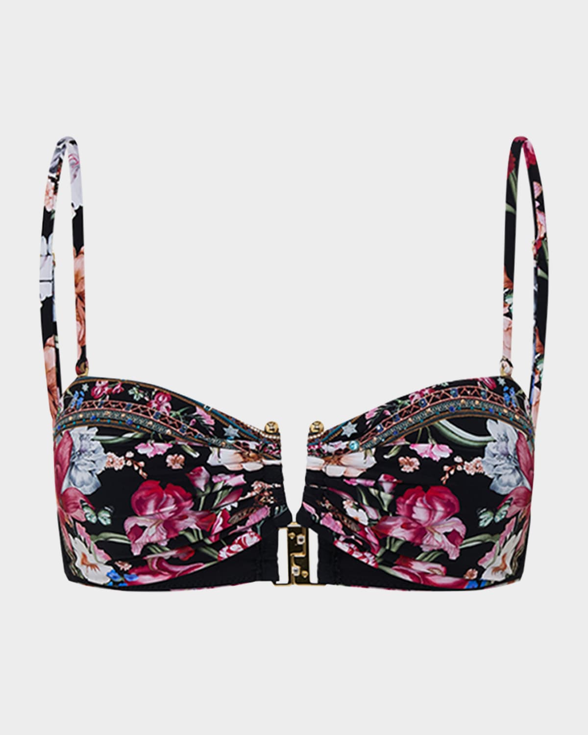 Midnight in Monserrate Bandeau U-Ring Bikini Top