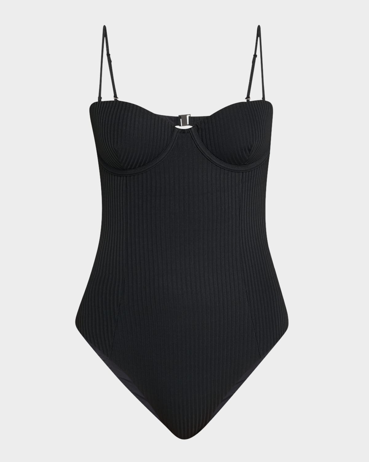 Onia Belle Ribbed One-Piece Swimsuit
