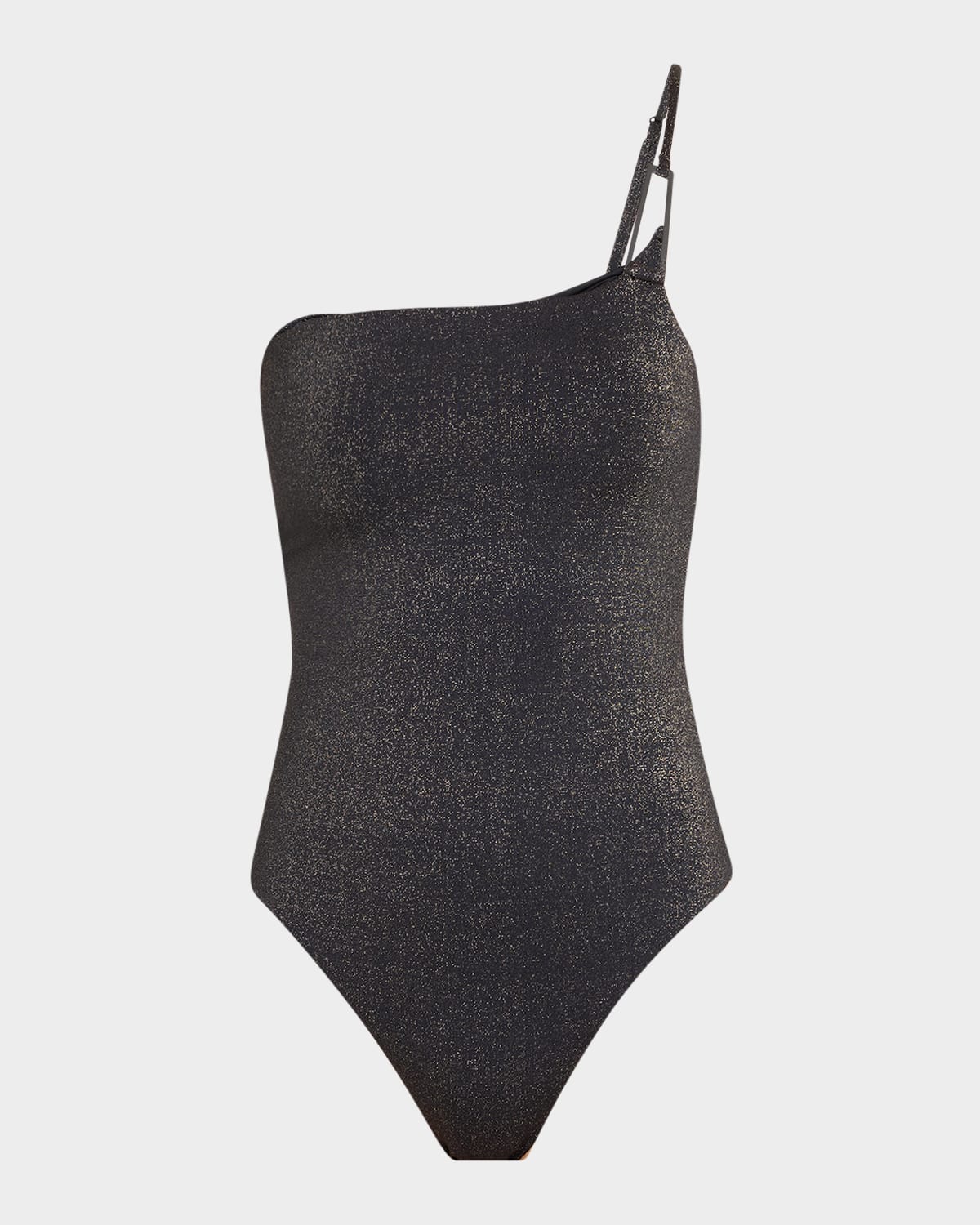 Shop Onia Alaia Asymmetric One-piece Swimsuit In Black