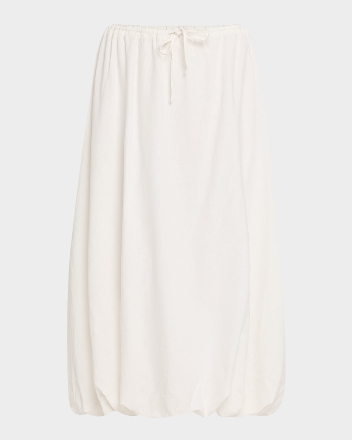Onia Air Linen Bubble Maxi Skirt In White