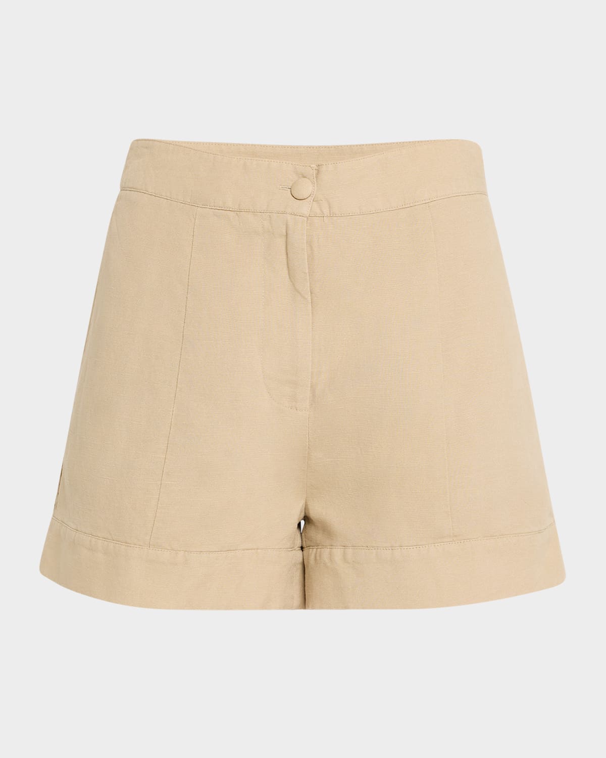 Shop Onia Air Linen Trouser Shorts In Jute