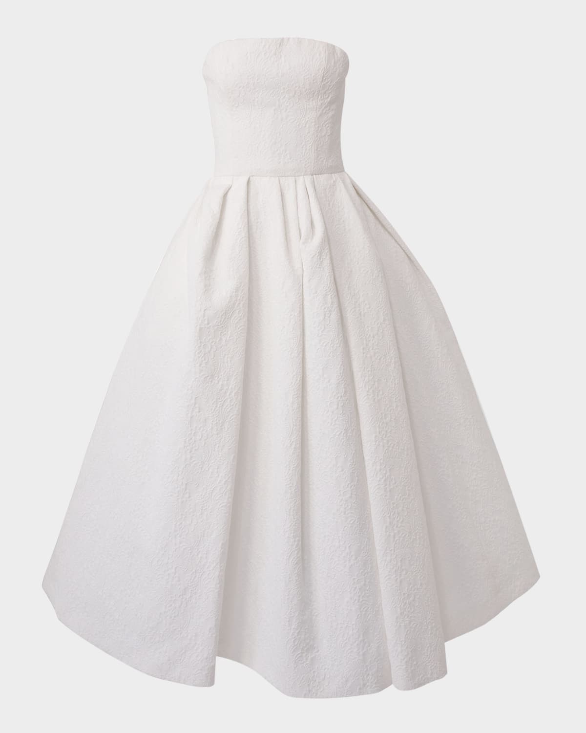 CAROLINA HERRERA STRAPLESS FULL MIDI DRESS 