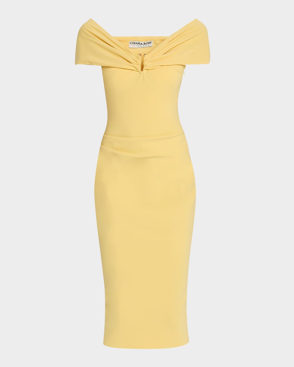 Kyoji Off-Shoulder Midi Sheath Dress
