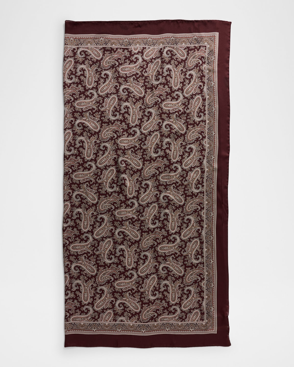 Saint Laurent Paisley Silk Charmeuse Scarf
