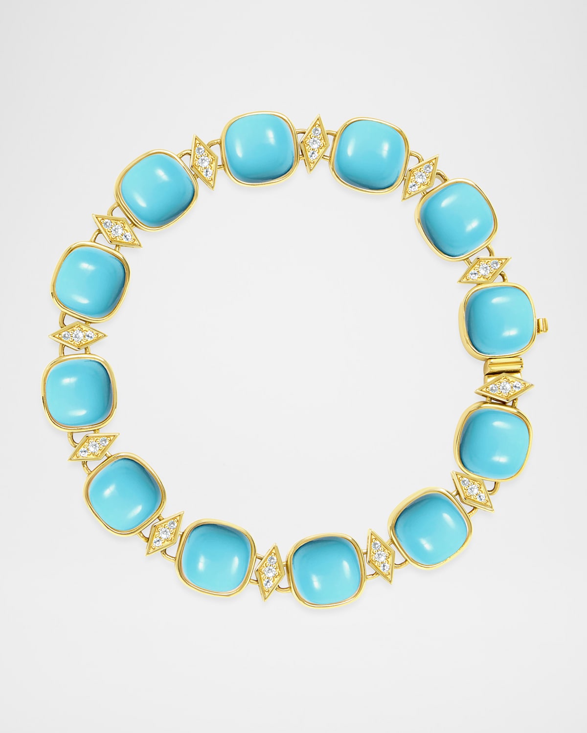The Astral Cushion Gemstone 18K Latch Bracelet