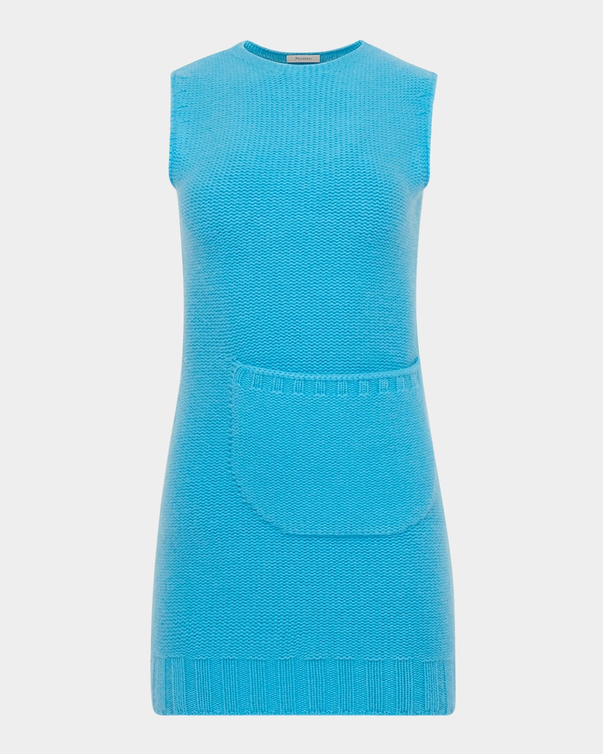 JW ANDERSON FRONT POCKET SLEEVELESS KNIT MINI SHIFT DRESS 