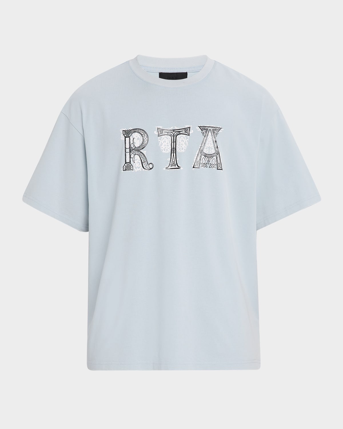 Rta Men's Colin Illuminated Logo T-shirt In Vtg Blk Illuminated