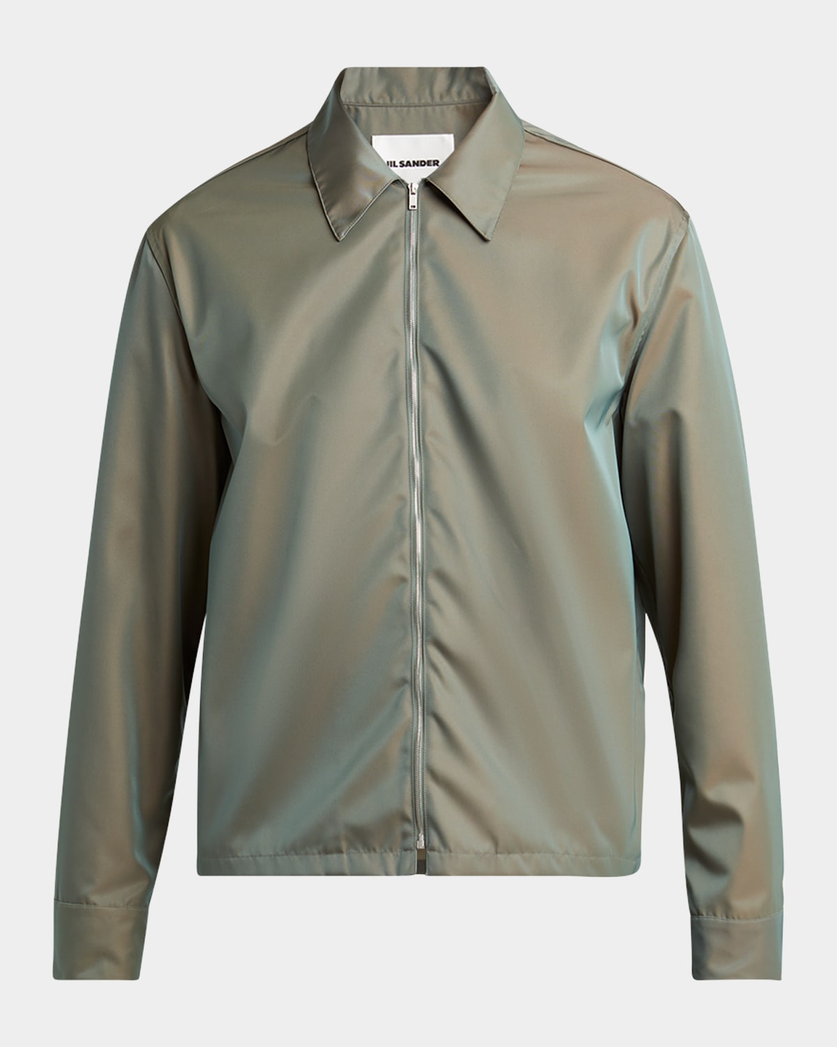 Jil Sander Men's Boxy-fit Glaze Effect Shirt Jacket In Green