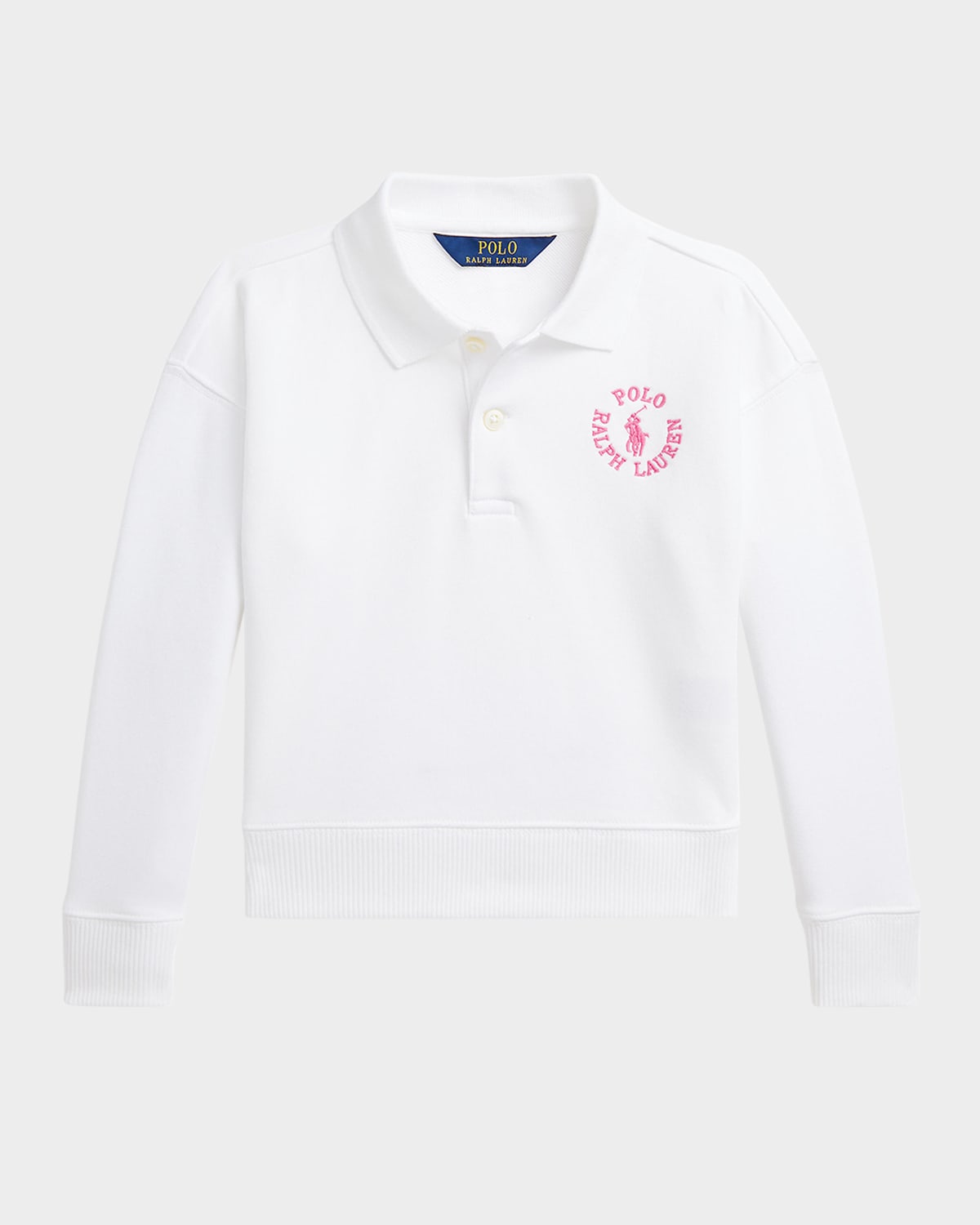 Polo Ralph Lauren Girl's Polo Embroidered Sweatshirt In White