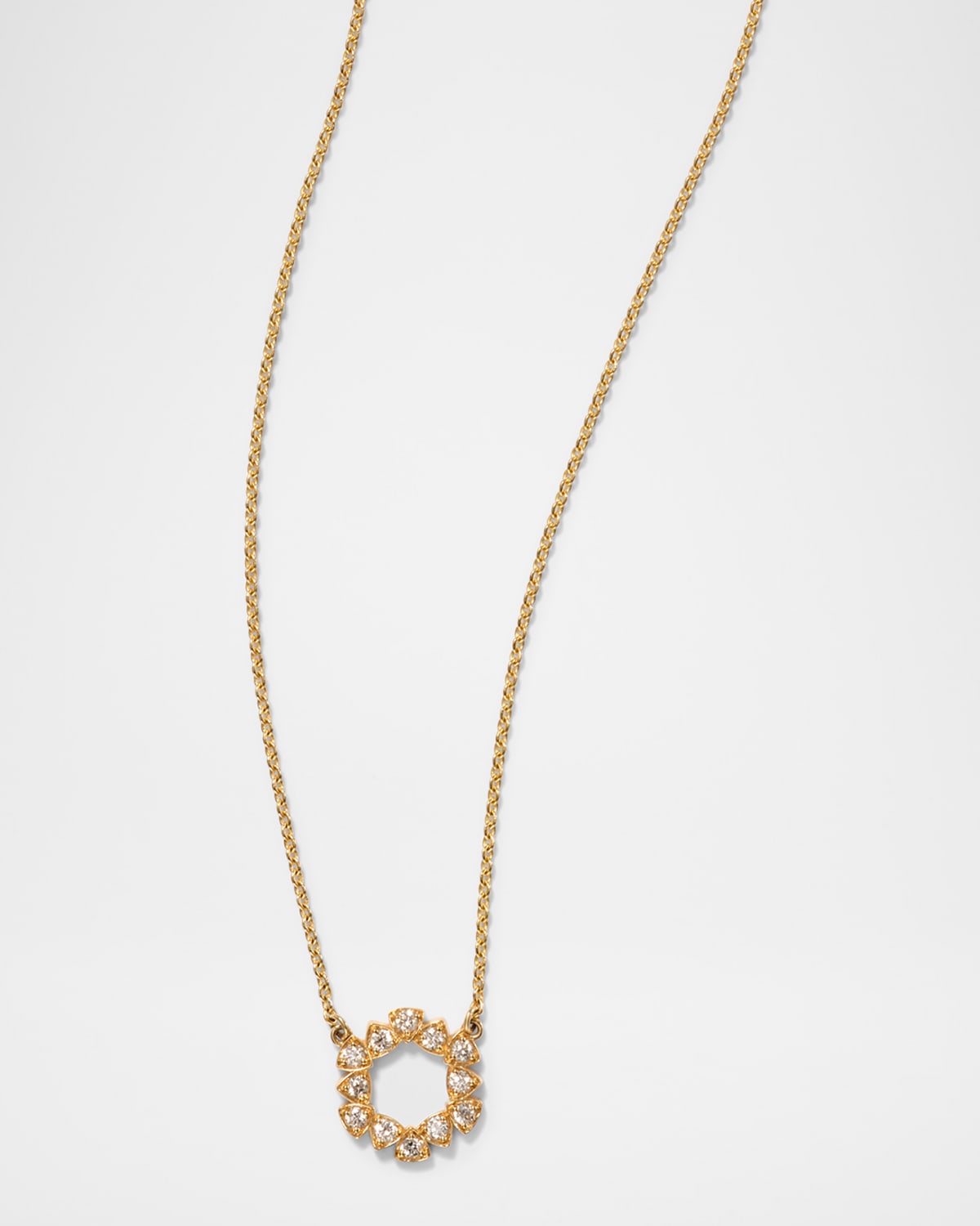 18K Yellow Gold Della Diamond Pendant Necklace