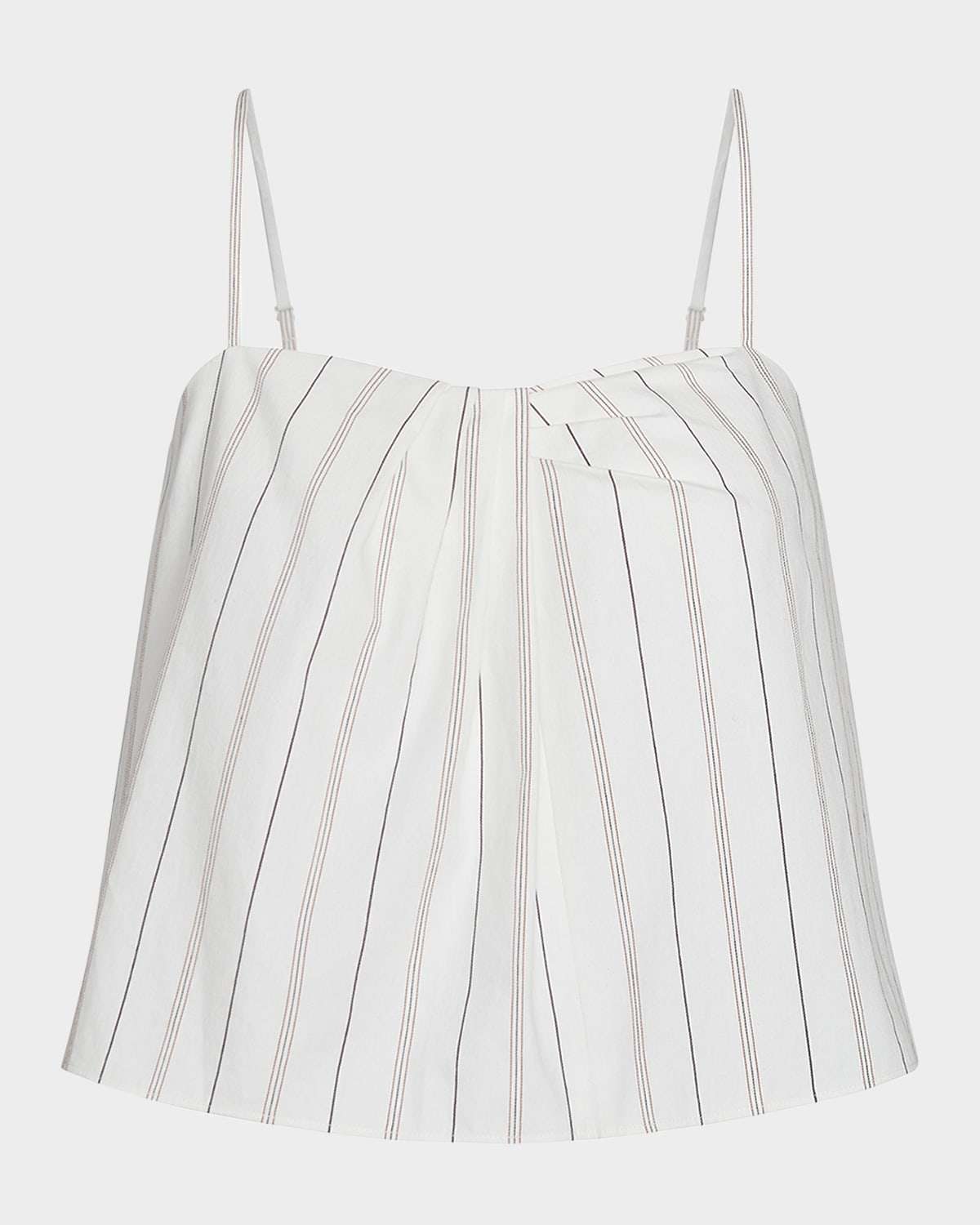 VINCE STRIPE DRAPED TANK TOP 