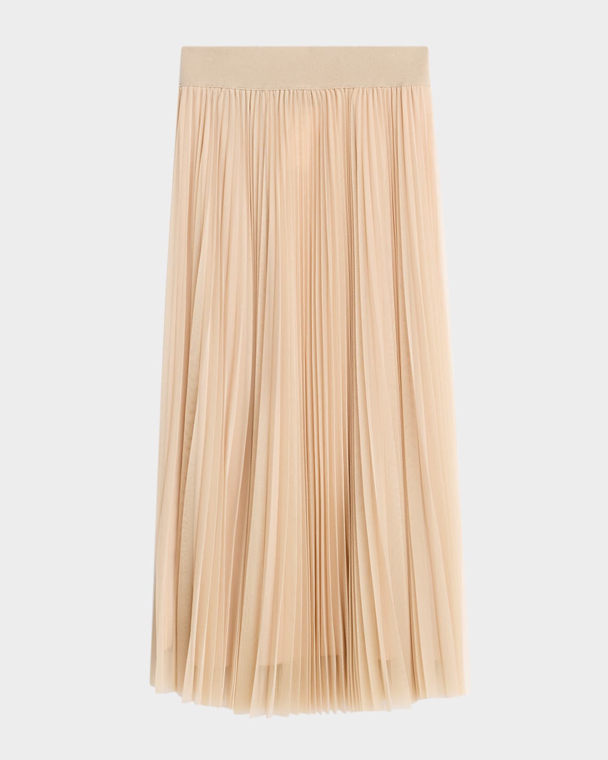 Shop Fabiana Filippi Pleated Tulle A-line Midi Skirt