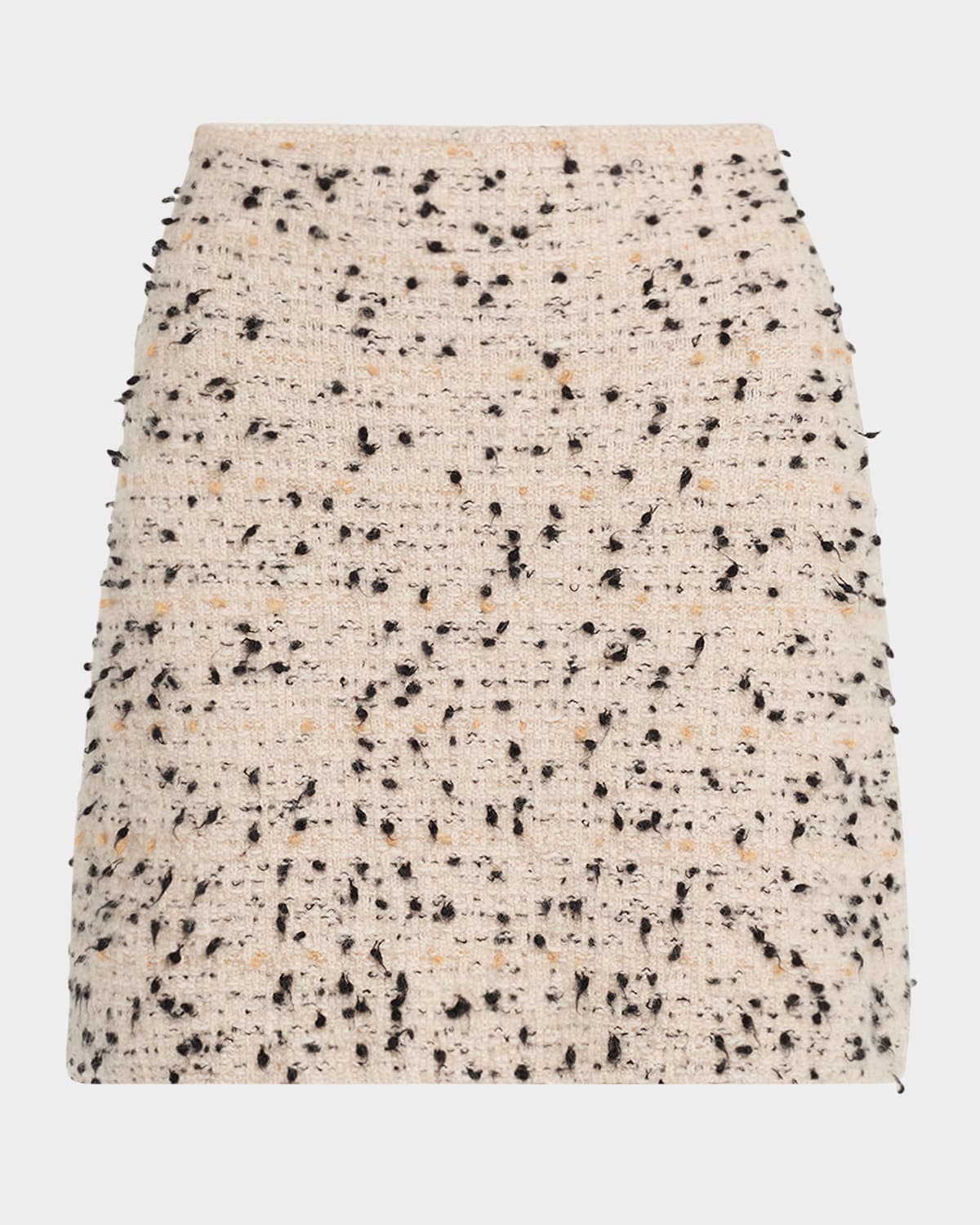 FABIANA FILIPPI Frayed-Knot Donegal Tweed Mini Skirt