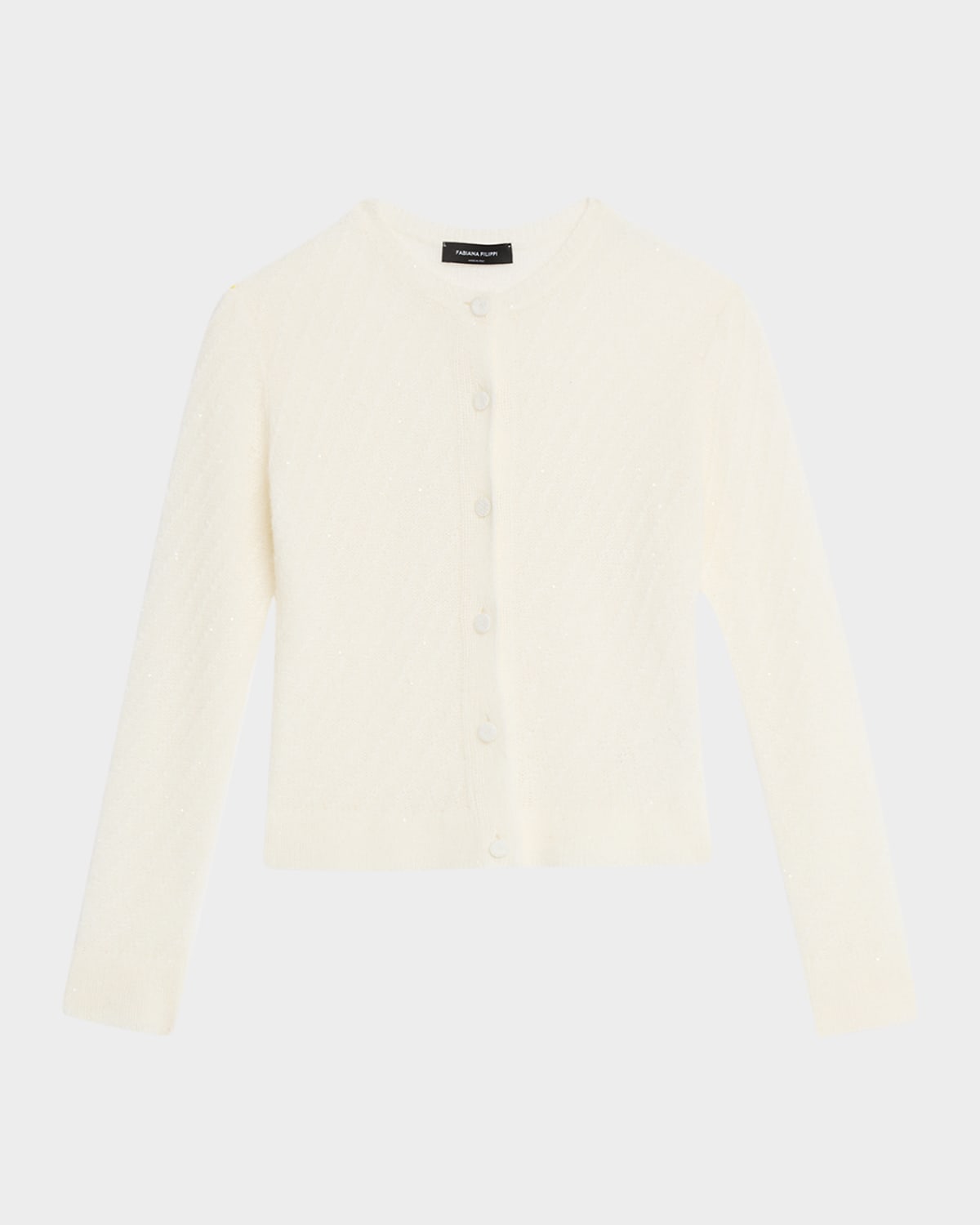 Fabiana Filippi Diagonal-stitch Sequin Knit Sweater
