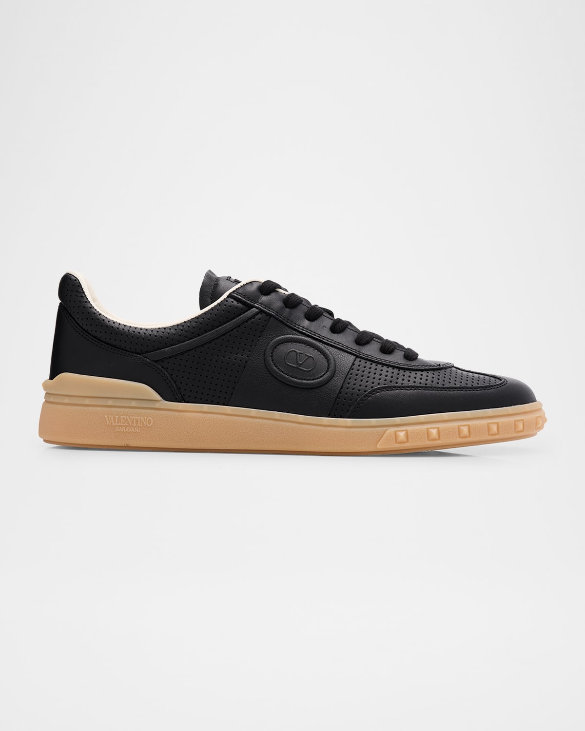 Men's Upvillage Perforated Napa Leather Low-Top Sneakers