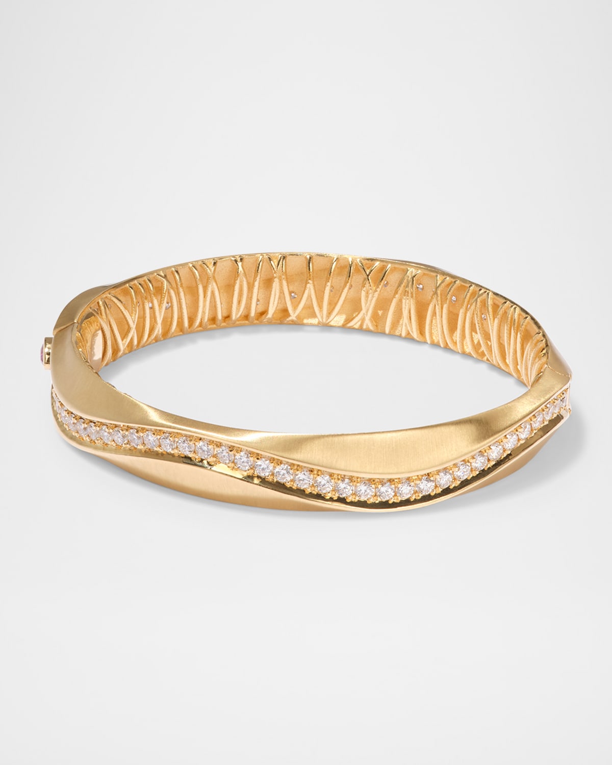 Open Spur Hinged Bangle Bracelet