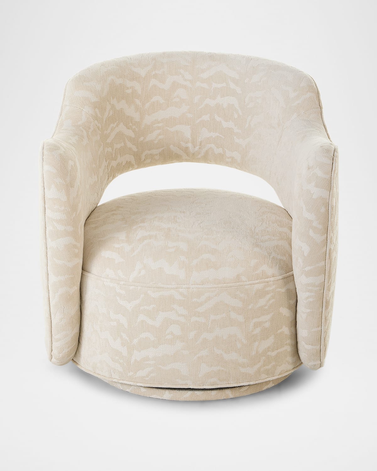 Haute House Echo Swivel Chair In Ivory