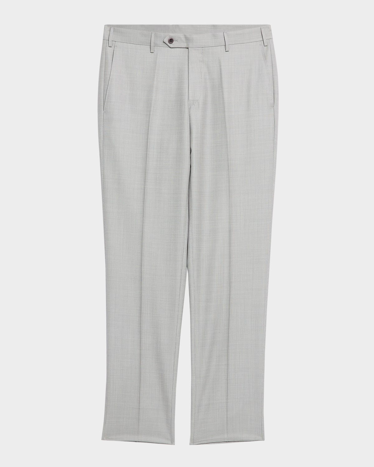 Men's Parker Wool Pindot Flat-Front Pants