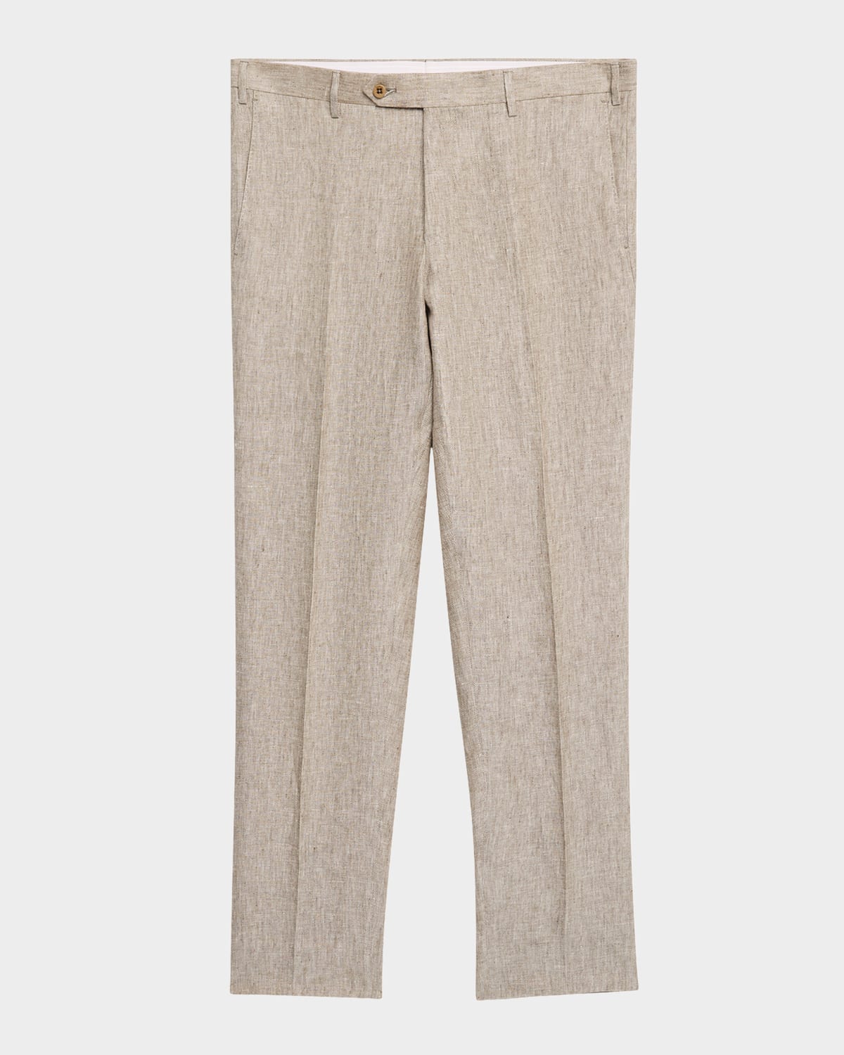 Men's Parker Linen Flat-Front Pants