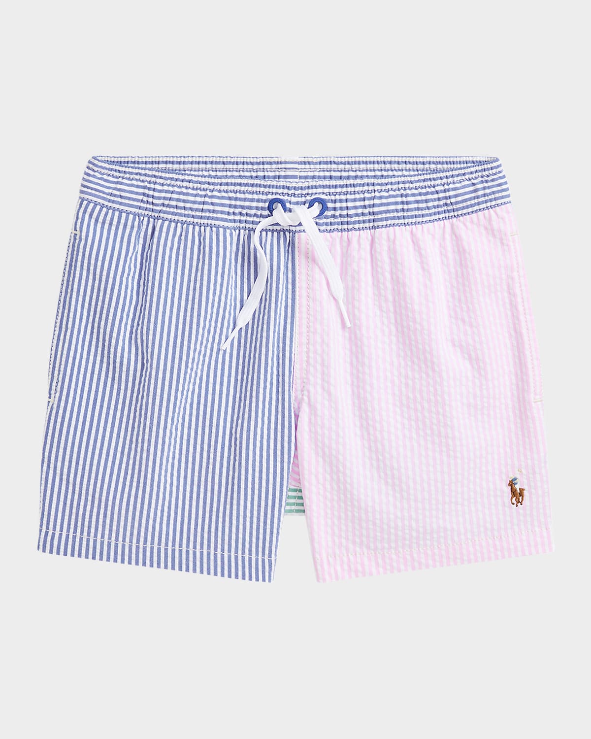 Polo Ralph Lauren Traveler Swim Trunk In Seersucker Multi