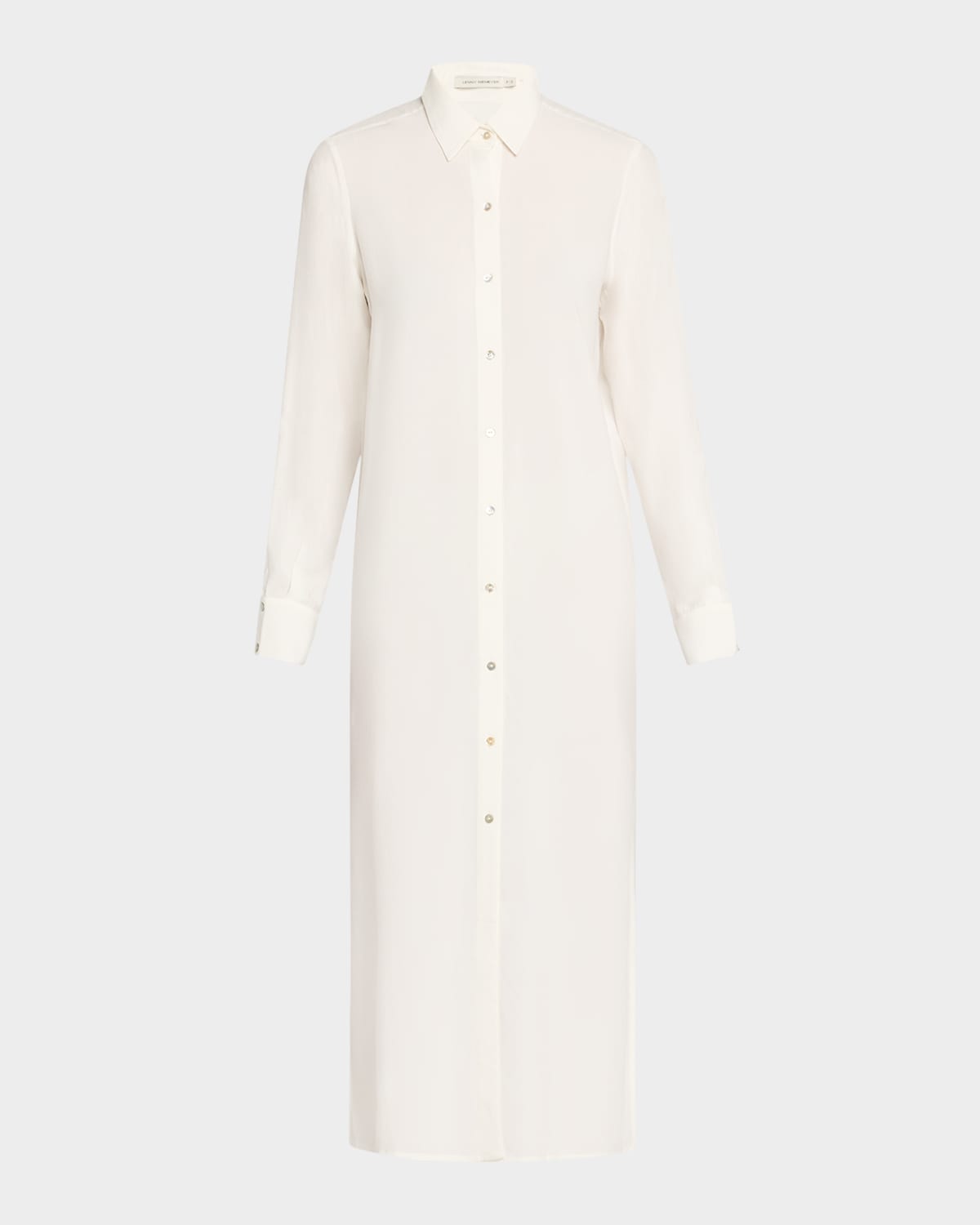 Side-Slit Midi Shirtdress