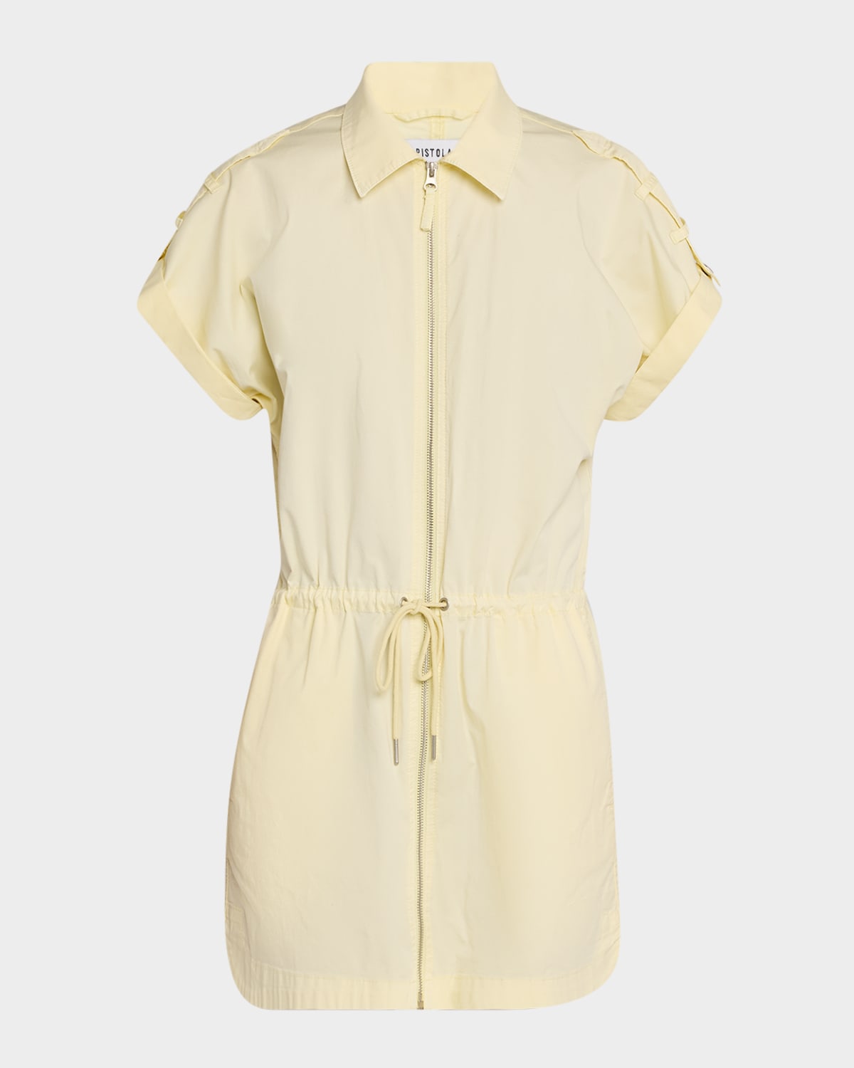 Meg Short-Sleeve Zip-Front Shirtdress