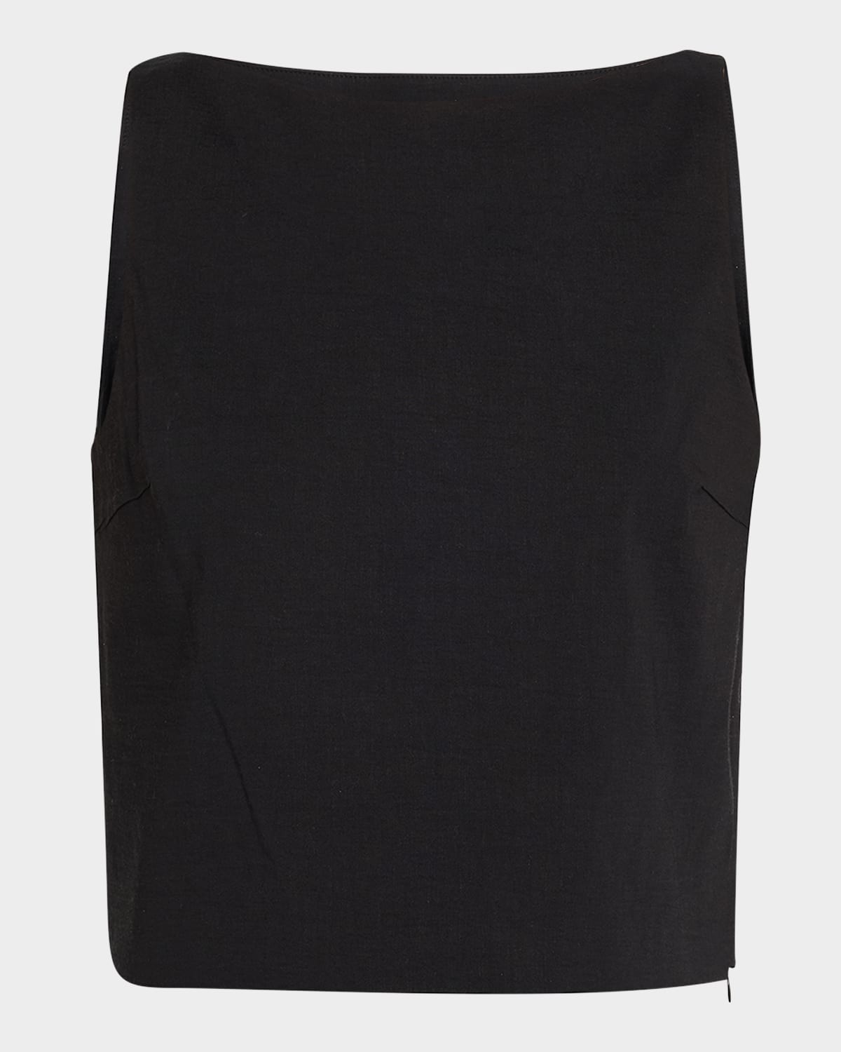 Theory Sleeveless Bateau-neck Top In Black