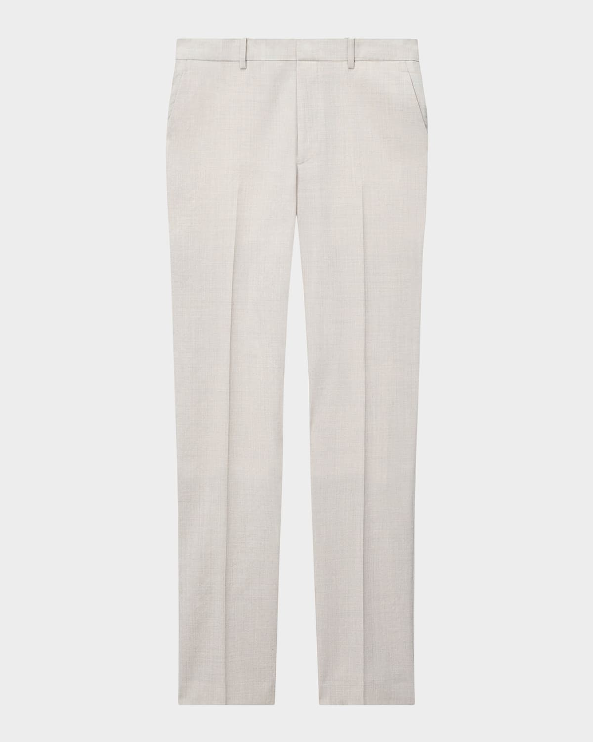 Theory Mayer Melange Solid Soft Tailoring Suit Pants In Fog
