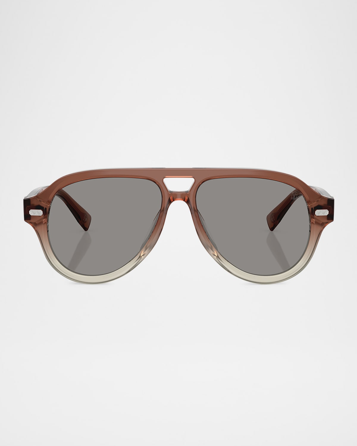 Brunello Cucinelli Acetate Aviator Frames In Blue Mirror