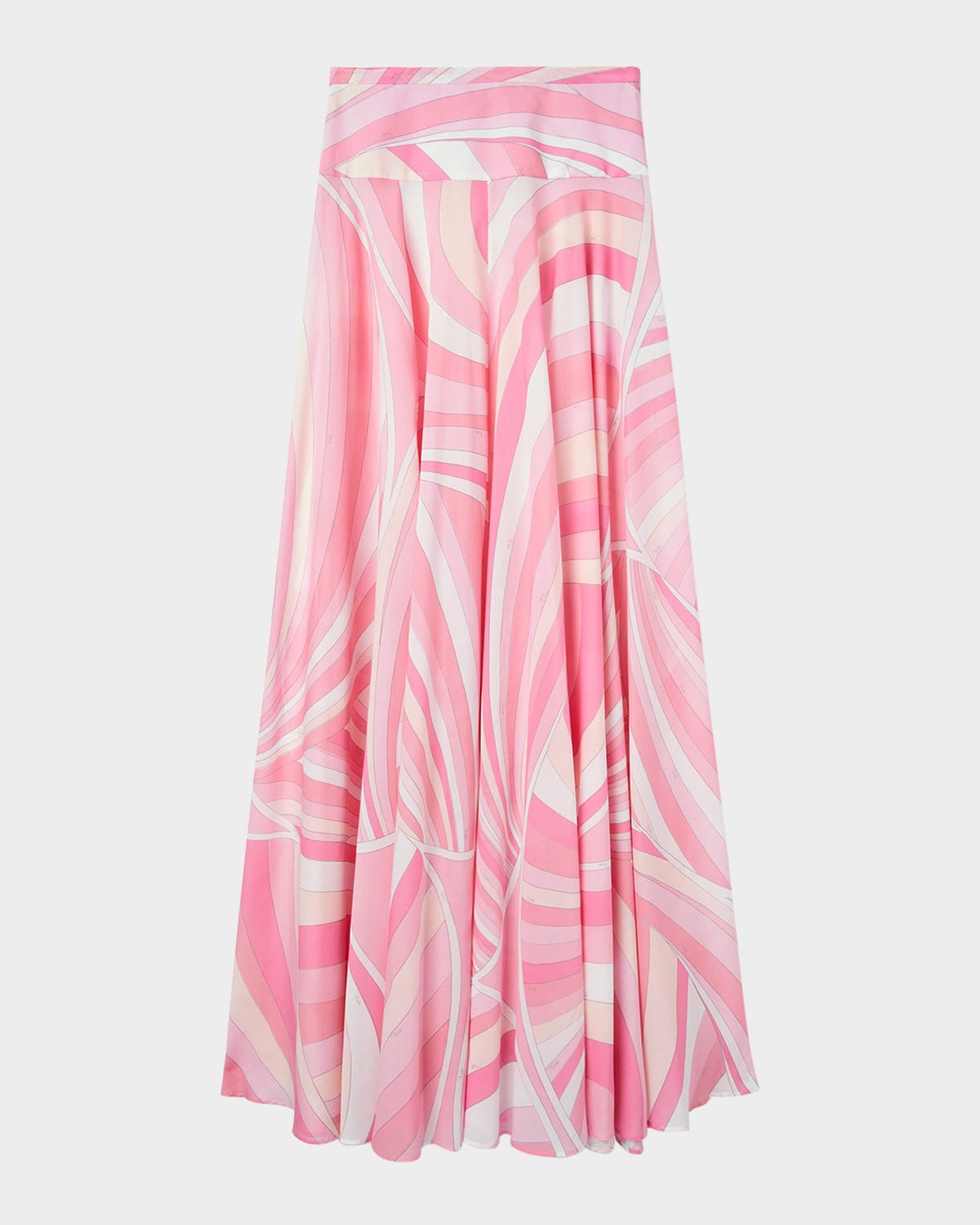 Iride-Print Cotton Muslin Maxi Skirt